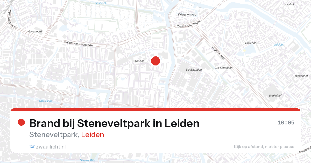 Brand bij Steneveltpark in Leiden — 15 feb 2026