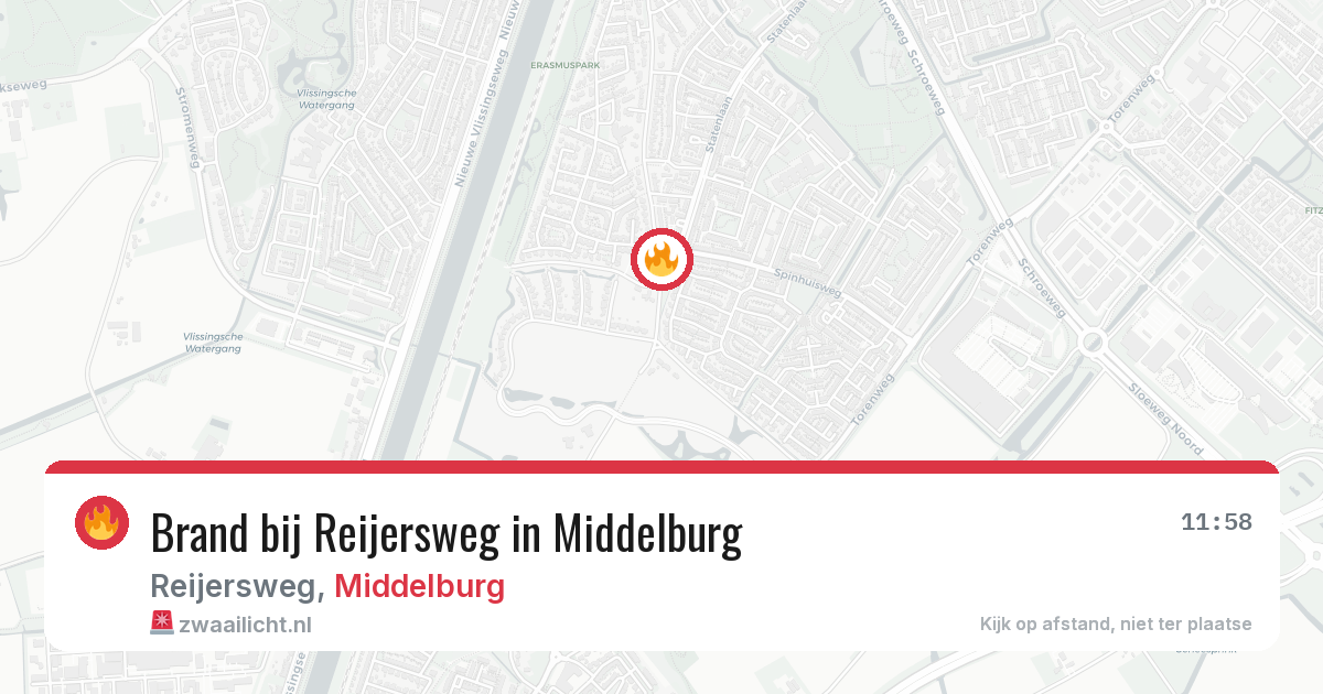 Brand bij Reijersweg in Middelburg — 24 jul 2026