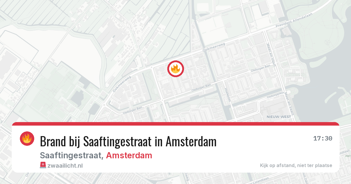 Brand bij Saaftingestraat in Amsterdam — 24 jul 2026