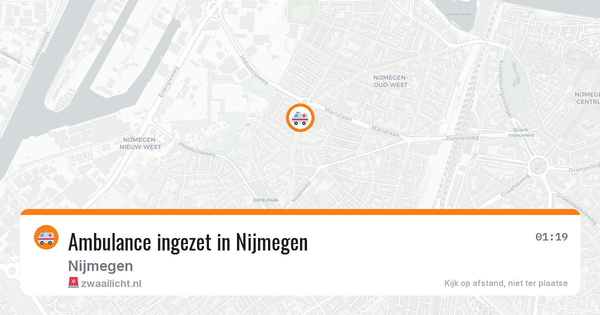 Ambulance ingezet in Nijmegen — 16 mrt 2026