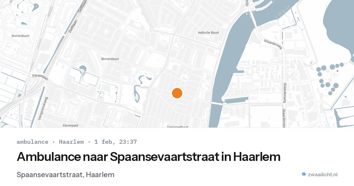 Ambulance naar Spaansevaartstraat in Haarlem — 1 feb 2026
