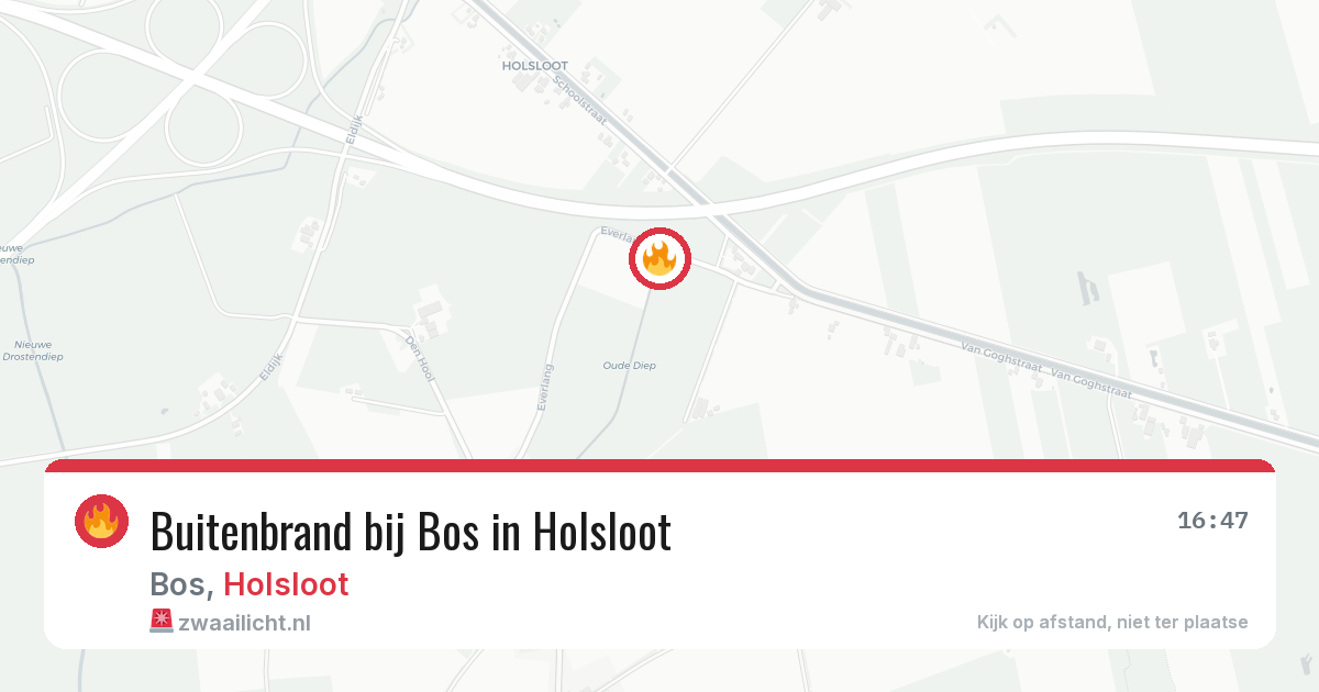 Buitenbrand bij Bos in Holsloot — 9 aug 2026
