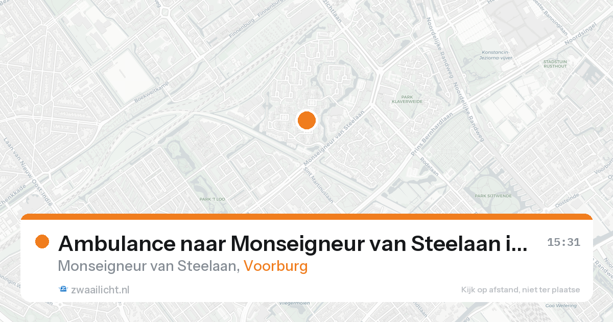 Ambulance naar Monseigneur van Steelaan in Voorburg — 23 aug 2026