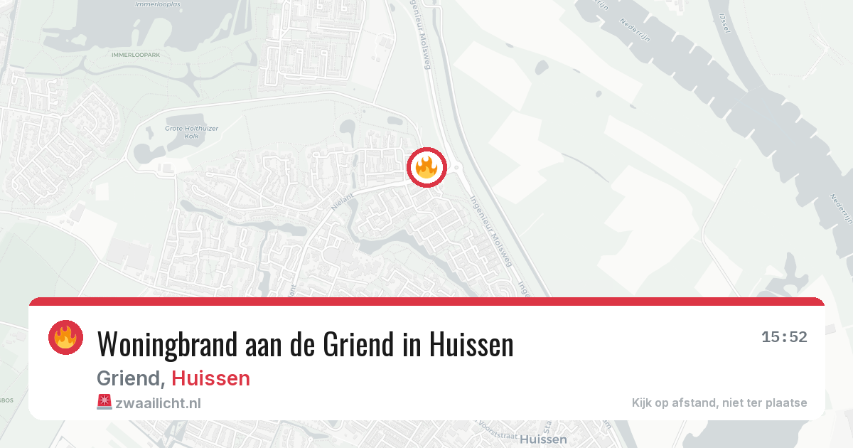 Woningbrand aan de Griend in Huissen — 12 feb 2026