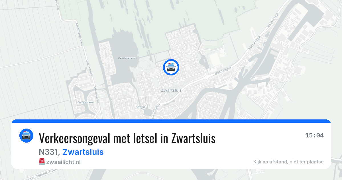 Verkeersongeval met letsel in Zwartsluis — 24 jul 2026