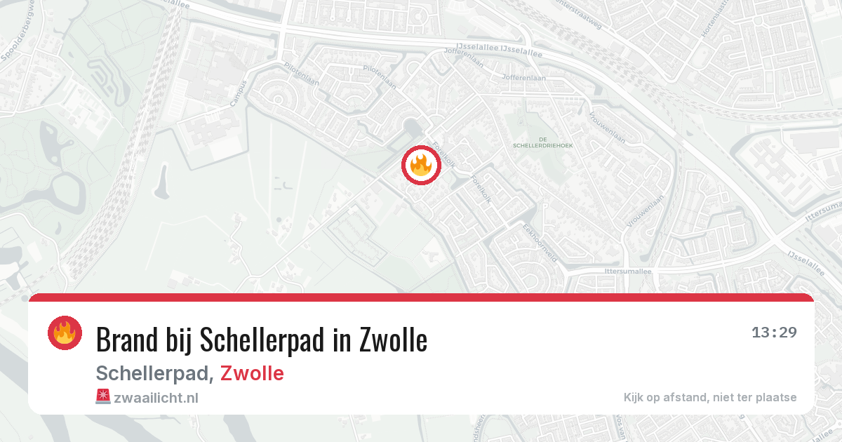 Brand bij Schellerpad in Zwolle — 25 mei 2026