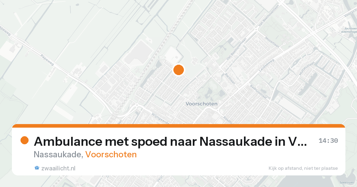 Ambulance met spoed naar Nassaukade in Voorschoten — 9 jun 2026