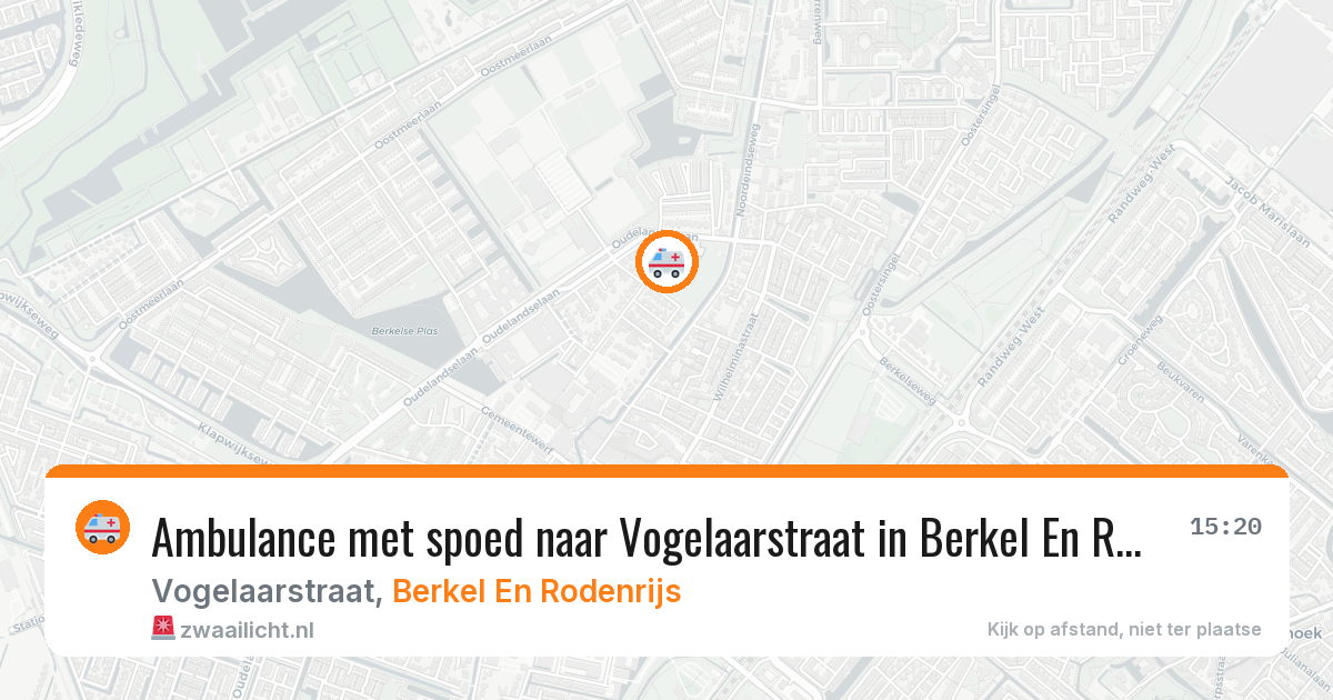 Ambulance met spoed naar Vogelaarstraat in Berkel En Rodenrijs — 8 feb 2026