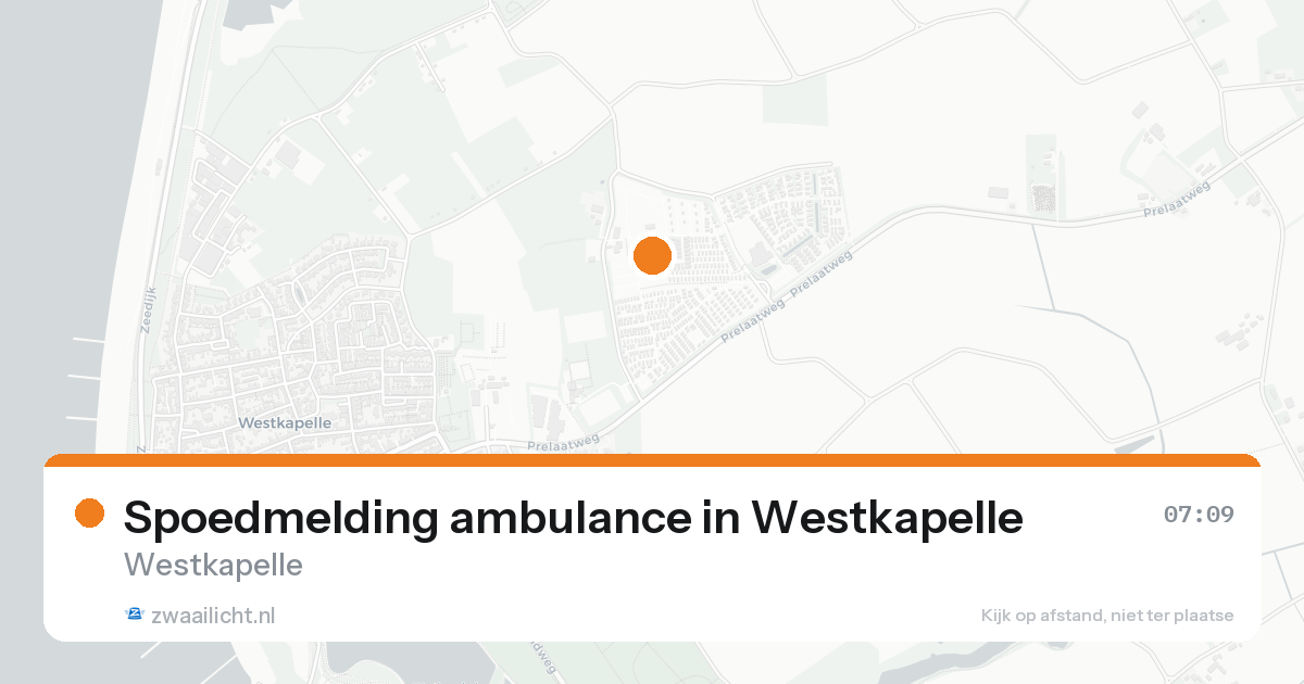 Spoedmelding ambulance in Westkapelle — 15 aug 2026