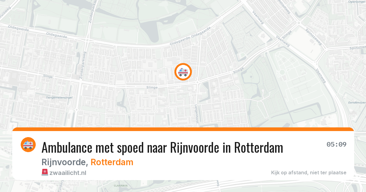 Ambulance met spoed naar Rijnvoorde in Rotterdam — 13 apr 2026