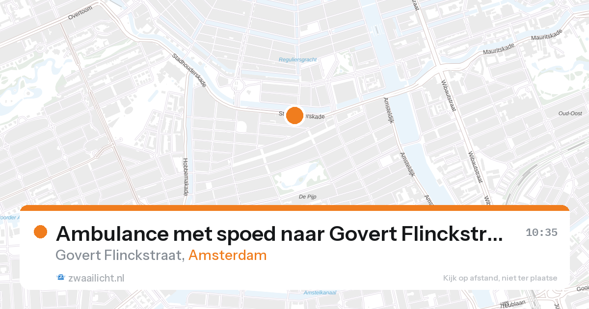 Ambulance met spoed naar Govert Flinckstraat in Amsterdam — 28 aug 2026