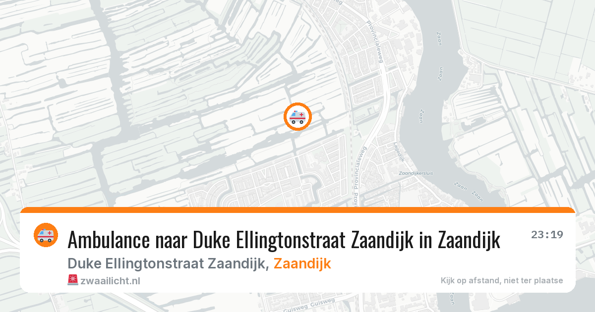 Ambulance naar Duke Ellingtonstraat Zaandijk in Zaandijk — 24 jul 2026