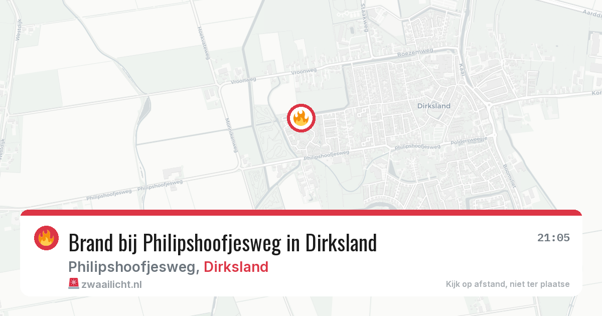 Brand bij Philipshoofjesweg in Dirksland — 8 aug 2026