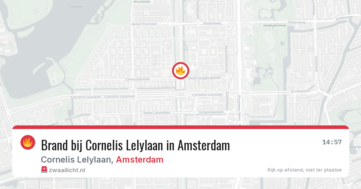 Brand bij Cornelis Lelylaan in Amsterdam — 5 mei 2026