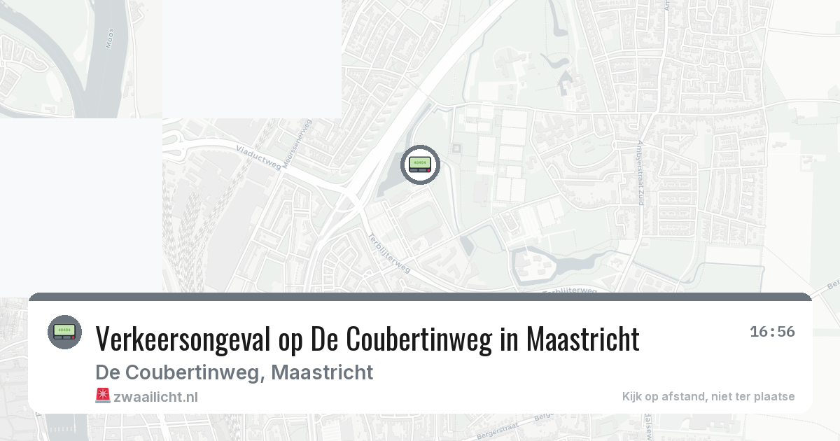 Verkeersongeval op De Coubertinweg in Maastricht — 2 aug 2026
