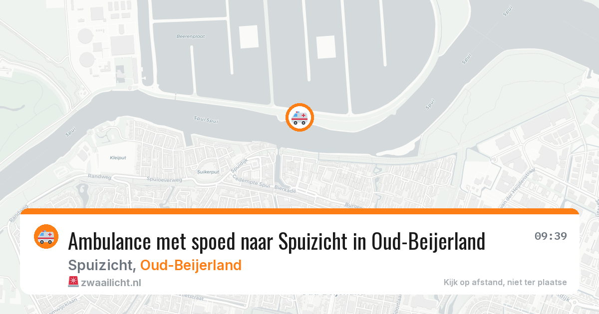 Ambulance met spoed naar Spuizicht in Oud-Beijerland — 9 apr 2026