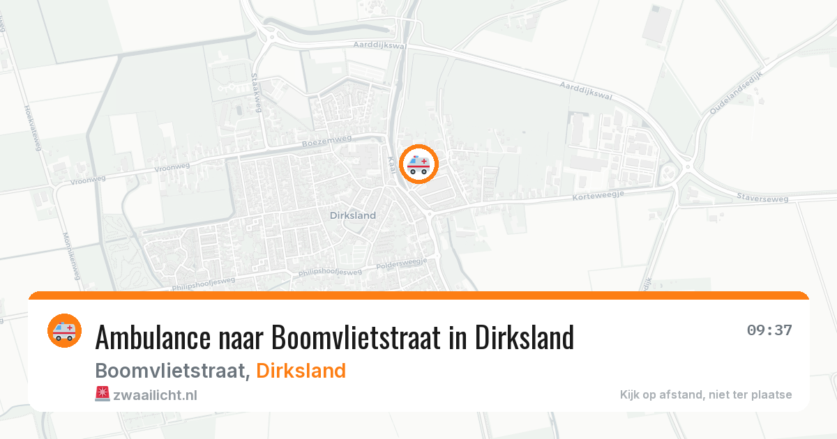 Ambulance naar Boomvlietstraat in Dirksland — 26 jun 2026