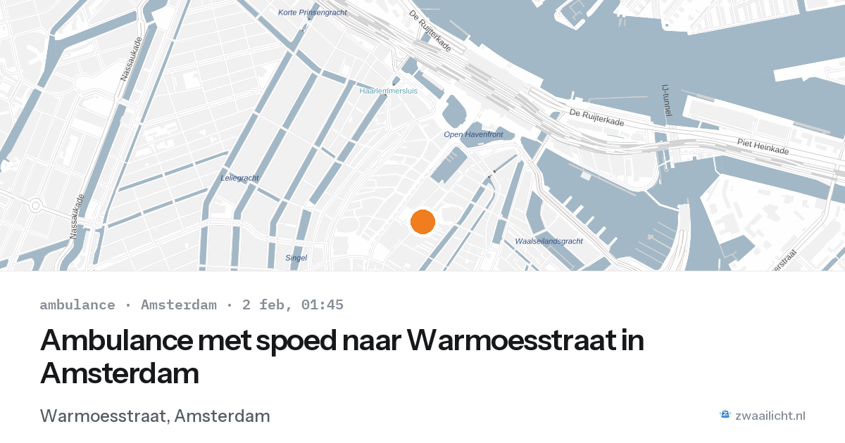 Ambulance met spoed naar Warmoesstraat in Amsterdam — 2 feb 2026