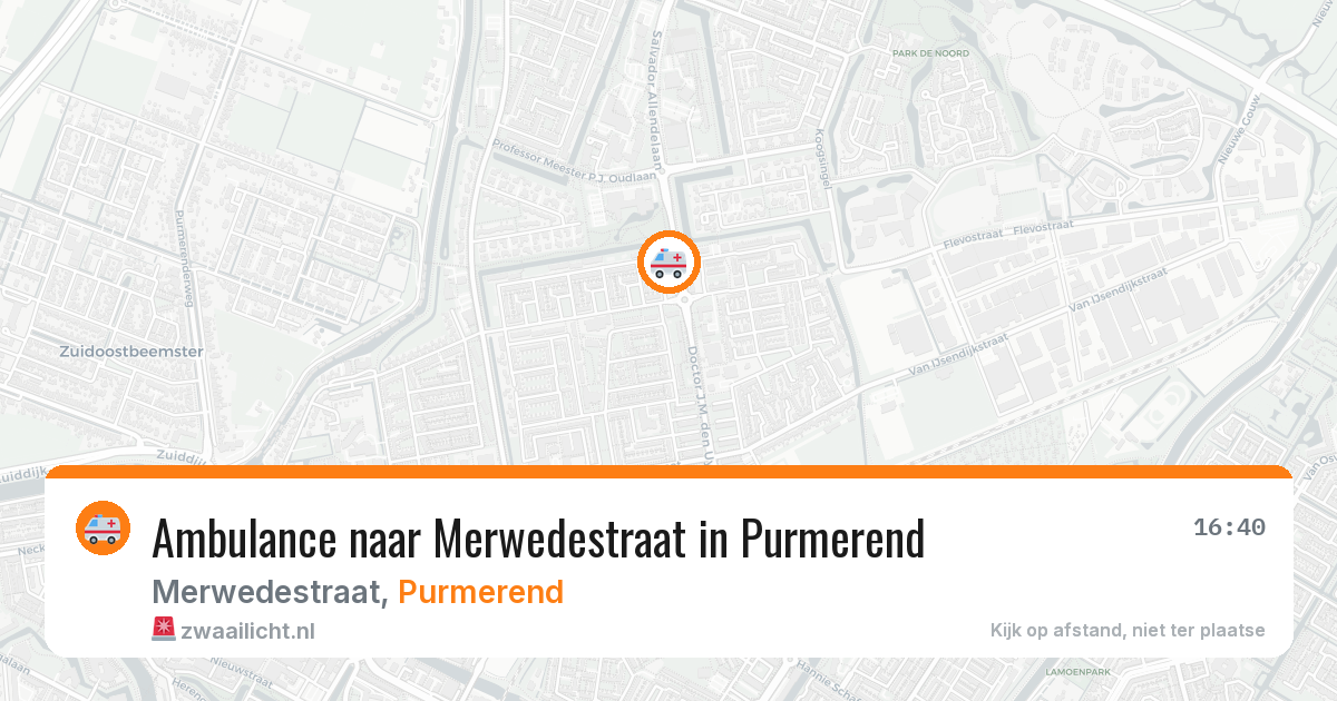 Ambulance naar Merwedestraat in Purmerend — 5 jul 2026