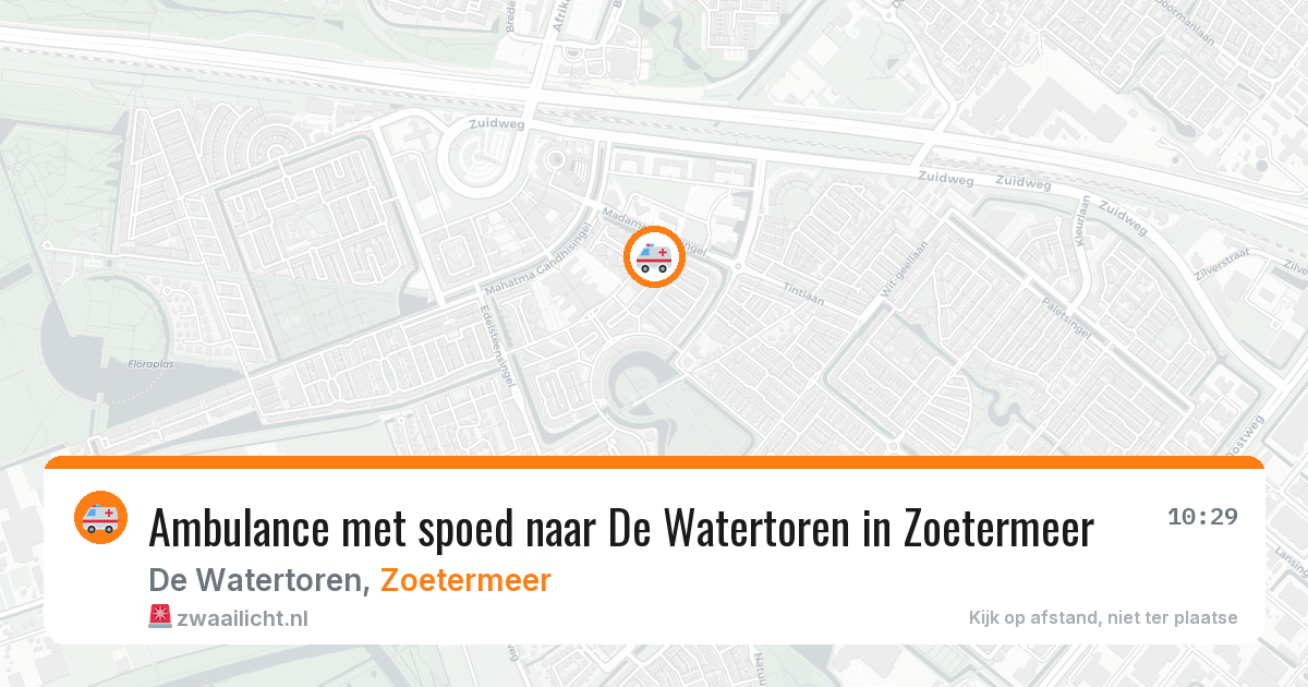 Ambulance met spoed naar De Watertoren in Zoetermeer — 16 jun 2026