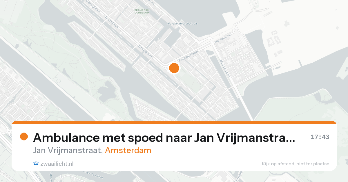 Ambulance met spoed naar Jan Vrijmanstraat in Amsterdam — 18 aug 2026