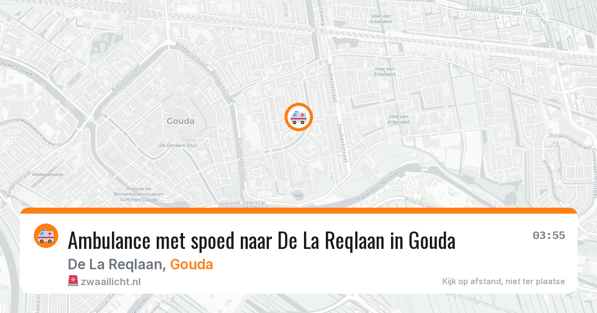 Ambulance met spoed naar De La Reqlaan in Gouda — 6 mei 2026