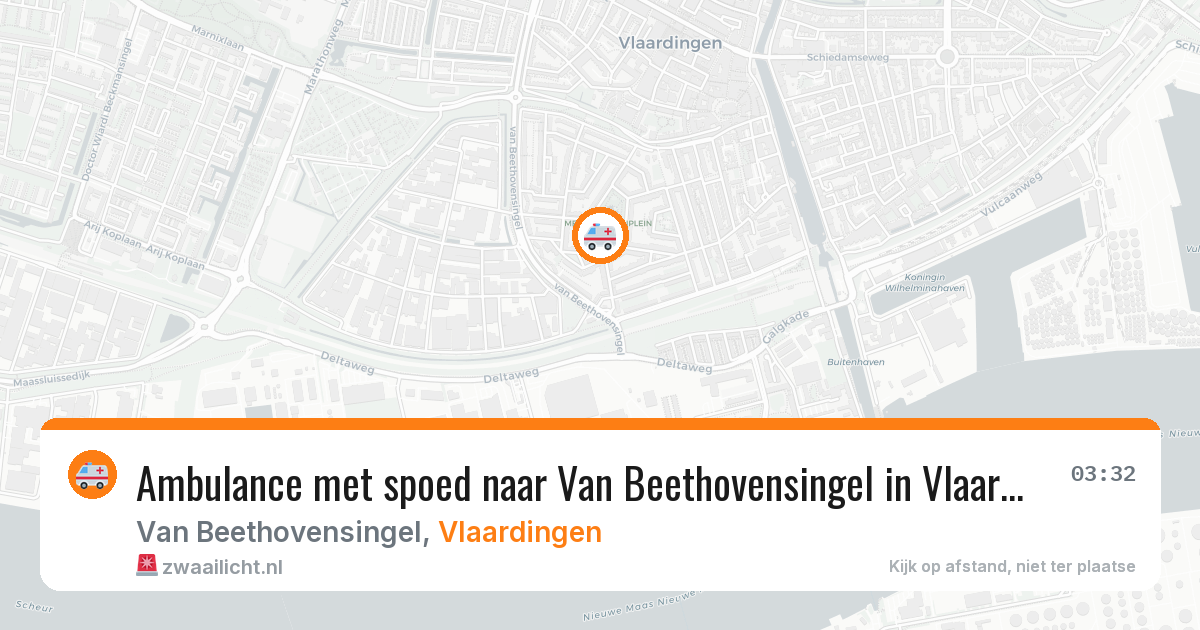 Ambulance met spoed naar Van Beethovensingel in Vlaardingen — 7 aug 2026