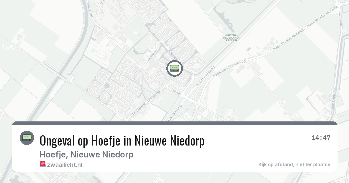Ongeval op Hoefje in Nieuwe Niedorp — 12 mrt 2026