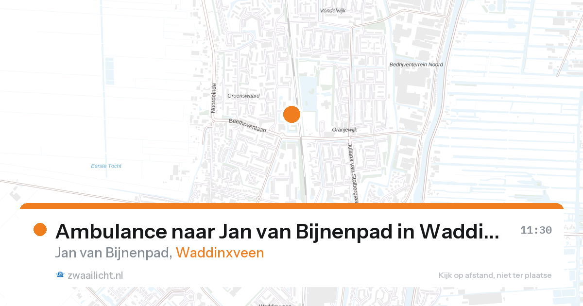 Ambulance naar Jan van Bijnenpad in Waddinxveen — 21 feb 2026