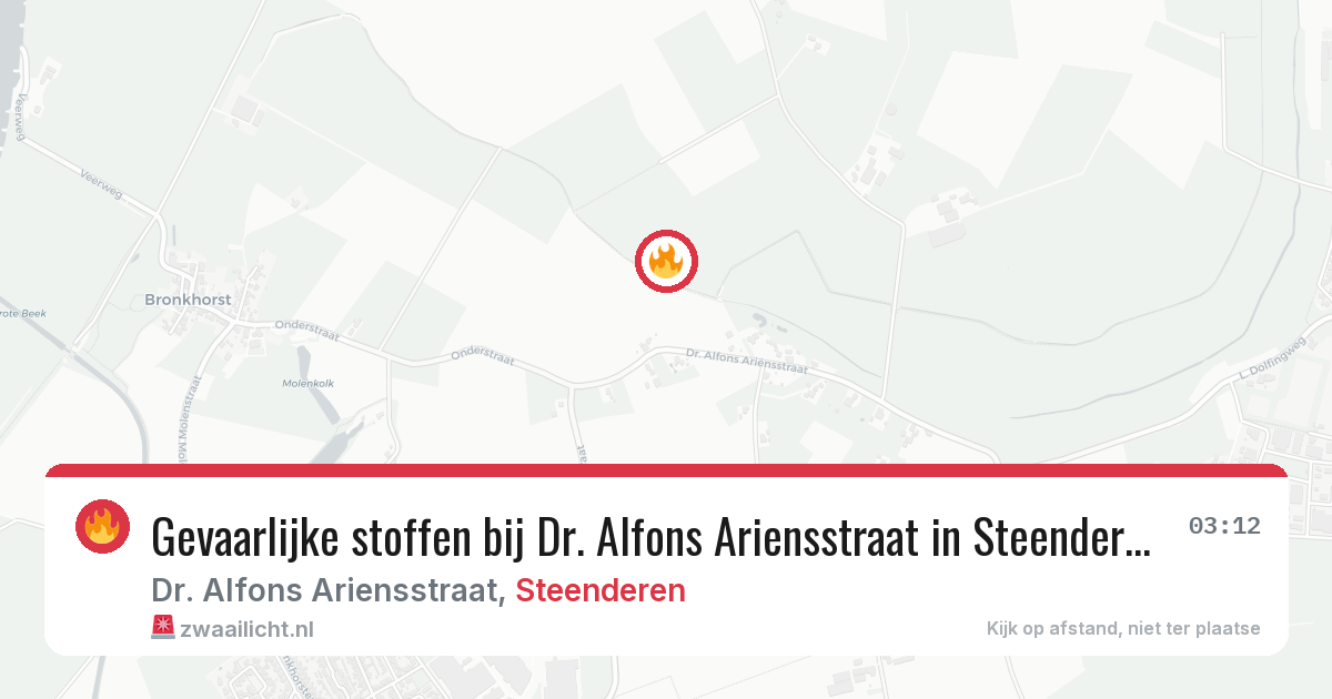 Gevaarlijke stoffen bij Dr. Alfons Ariensstraat in Steenderen — 11 mei 2026