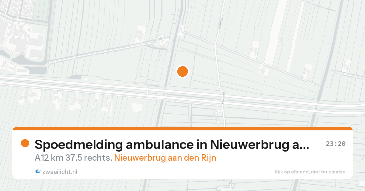 Spoedmelding ambulance in Nieuwerbrug aan den Rijn — 19 aug 2026