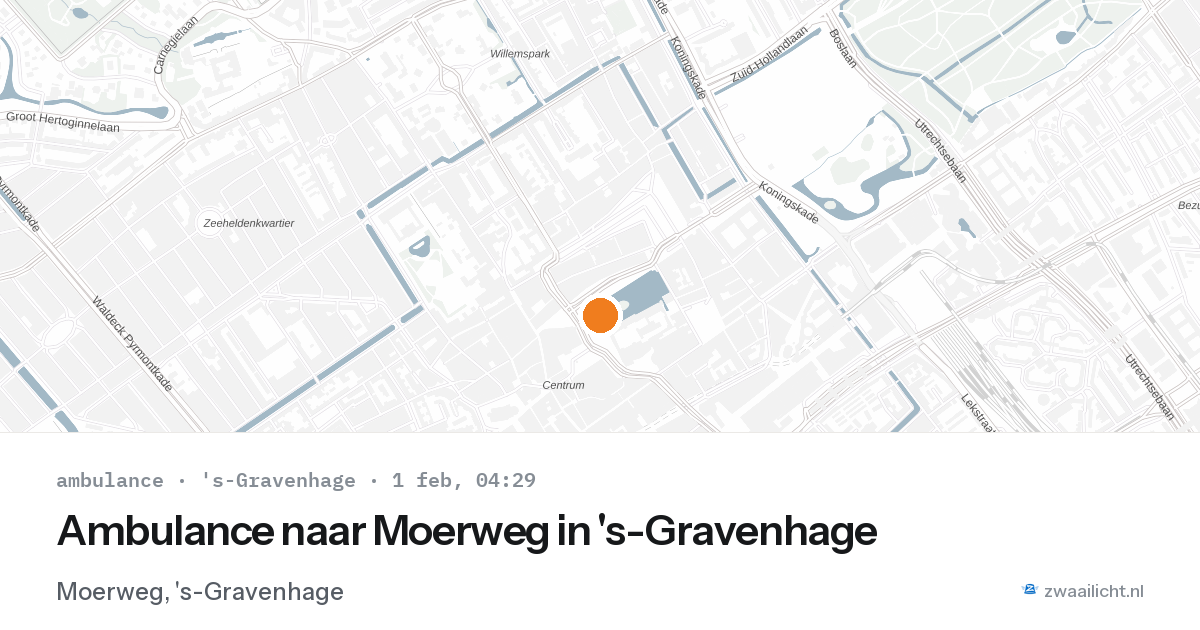 Ambulance naar Moerweg in 's-Gravenhage — 1 feb 2026