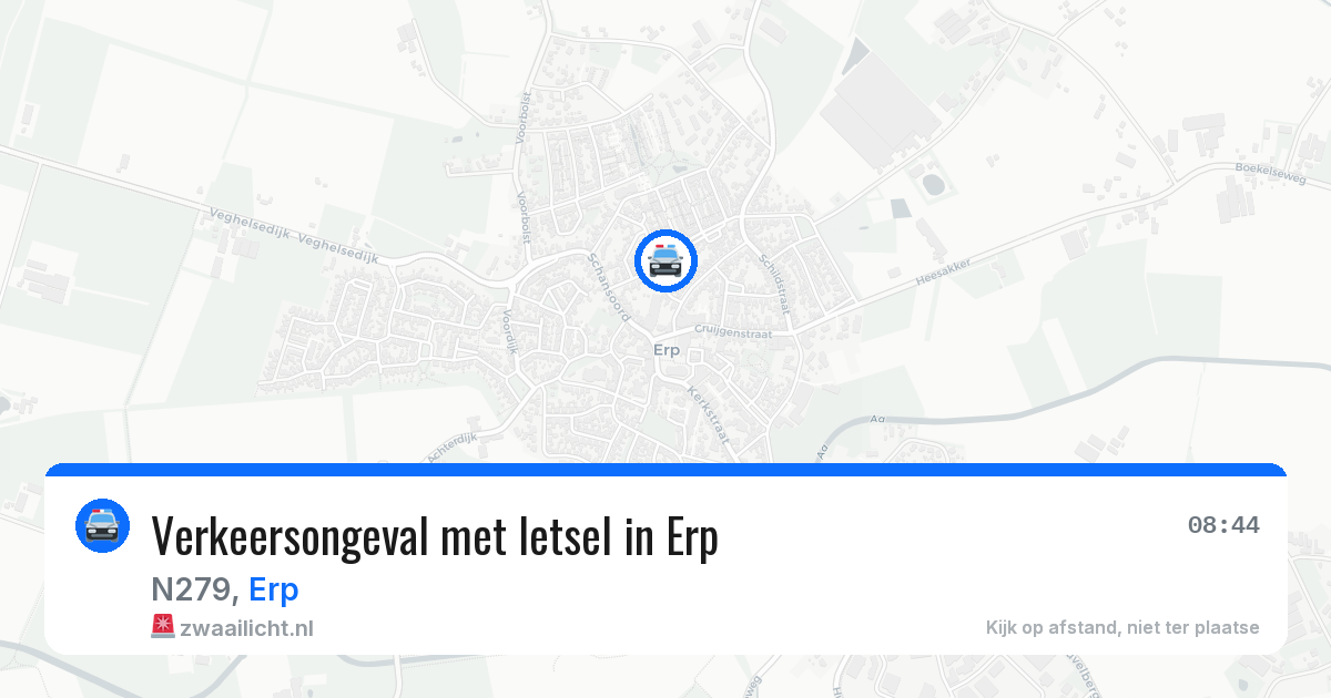 Verkeersongeval met letsel in Erp — 21 jul 2026