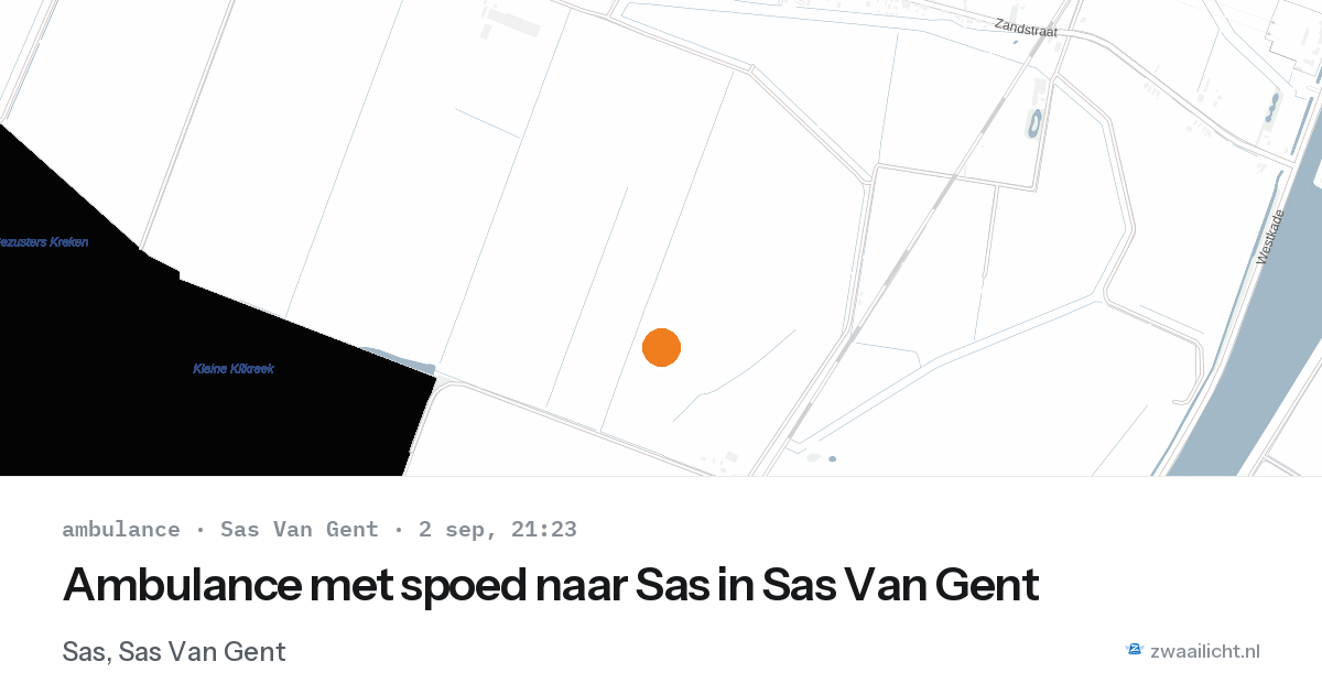 Ambulance met spoed naar Sas in Sas Van Gent — 2 sep 2026