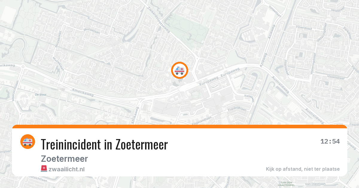 Treinincident in Zoetermeer — 16 mrt 2026