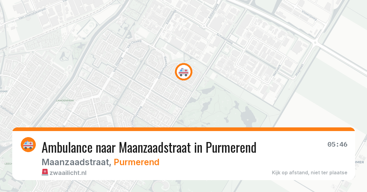 Ambulance naar Maanzaadstraat in Purmerend — 25 jul 2026