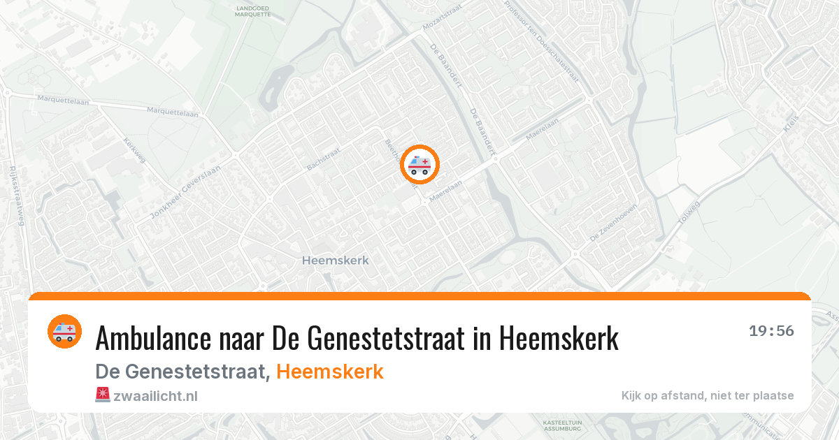 Ambulance naar De Genestetstraat in Heemskerk — 29 mrt 2026