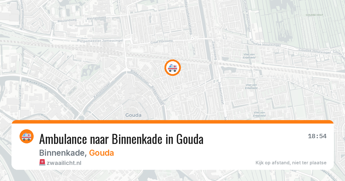 Ambulance naar Binnenkade in Gouda — 22 mei 2026