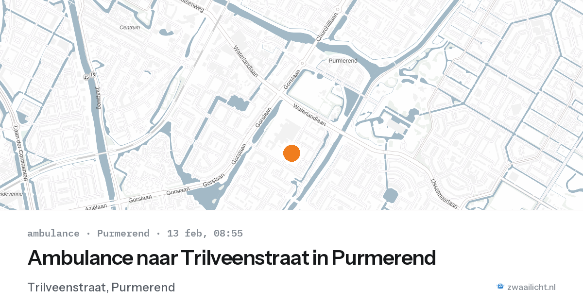 Ambulance naar Trilveenstraat in Purmerend — 13 feb 2026