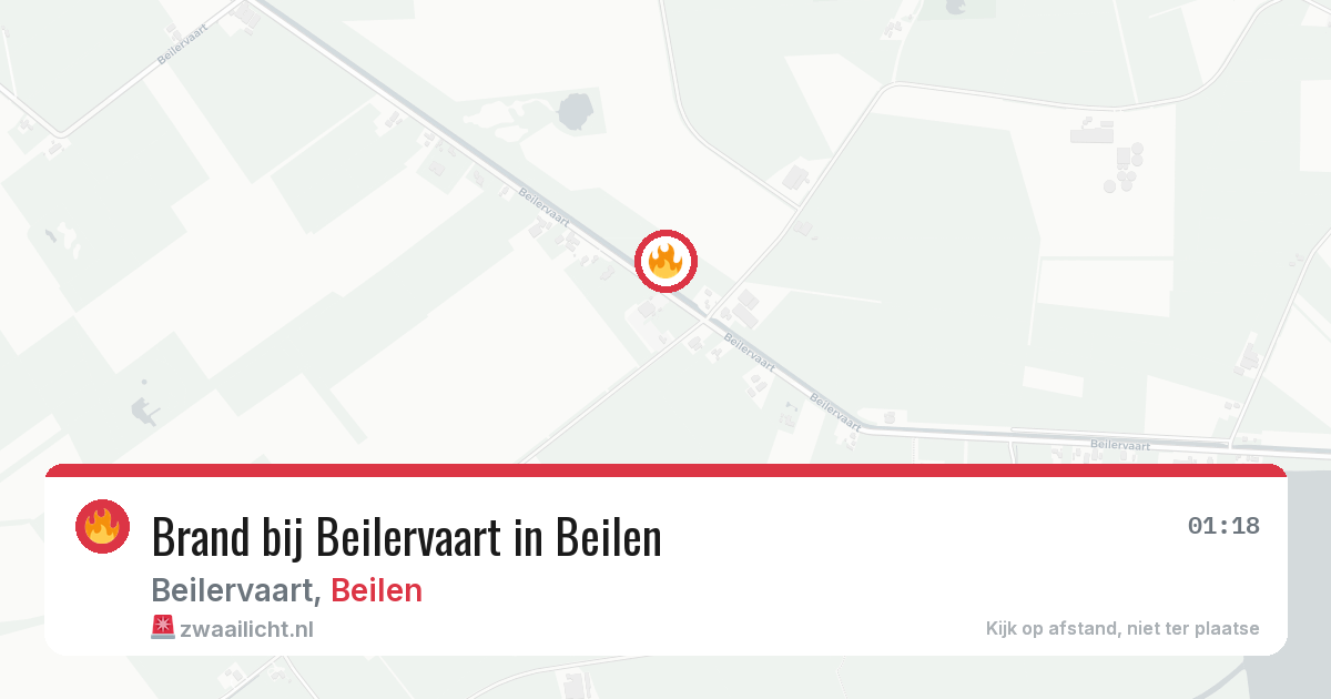 Brand bij Beilervaart in Beilen — 19 jun 2026