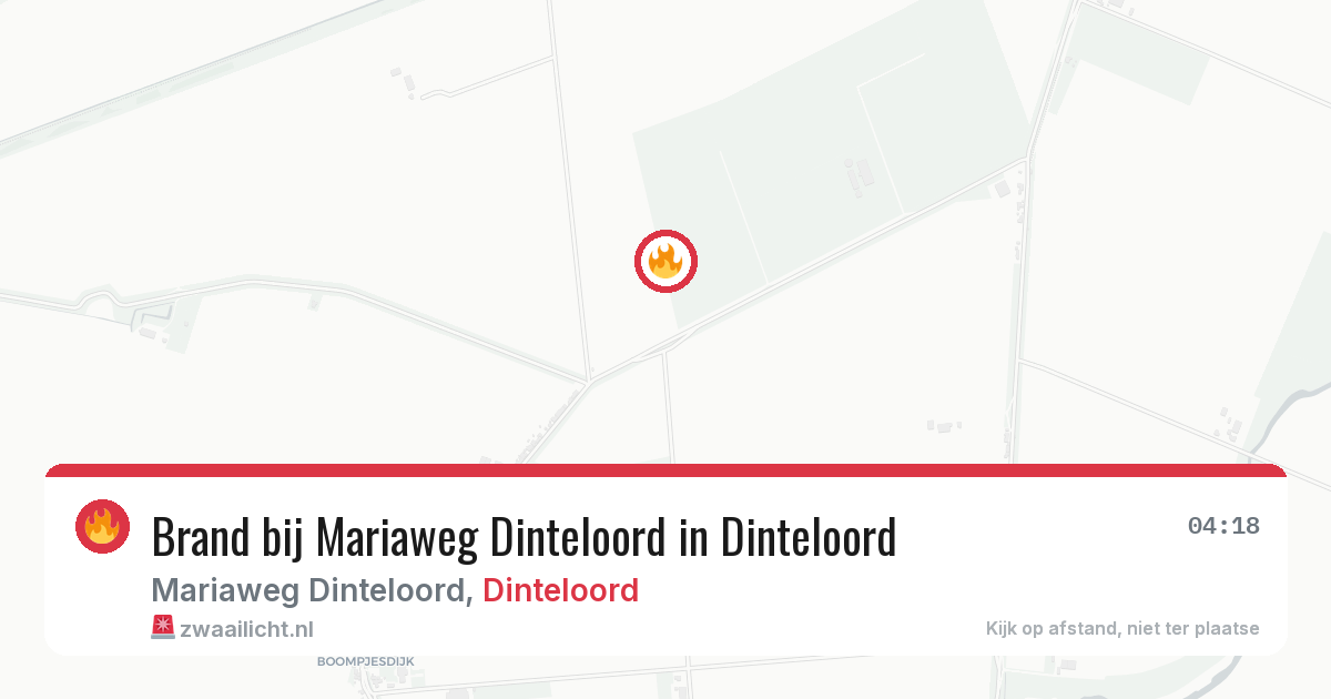 Brand bij Mariaweg Dinteloord in Dinteloord — 20 jun 2026