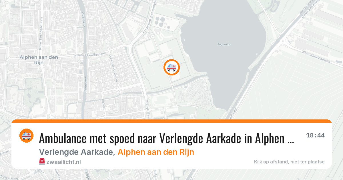 Ambulance met spoed naar Verlengde Aarkade in Alphen aan den Rijn — 13 aug 2026