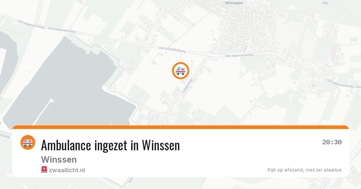 Ambulance ingezet in Winssen — 10 aug 2026