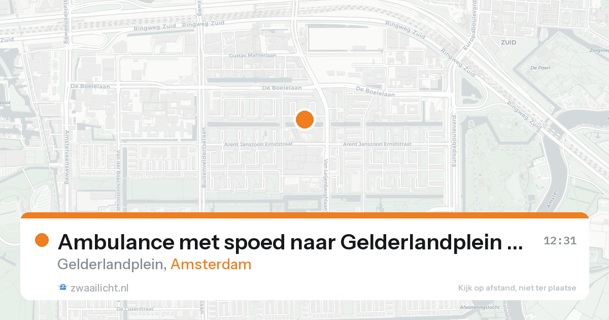 Ambulance met spoed naar Gelderlandplein in Amsterdam — 7 feb 2026