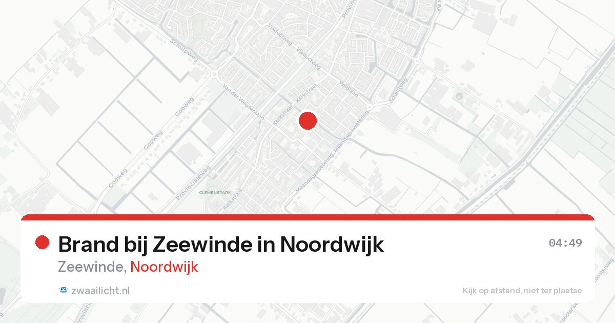 Brand bij Zeewinde in Noordwijk — 15 apr 2026