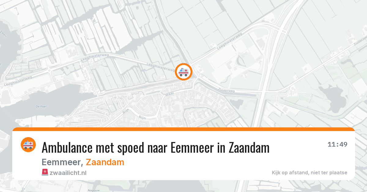 Ambulance met spoed naar Eemmeer in Zaandam — 8 mei 2026