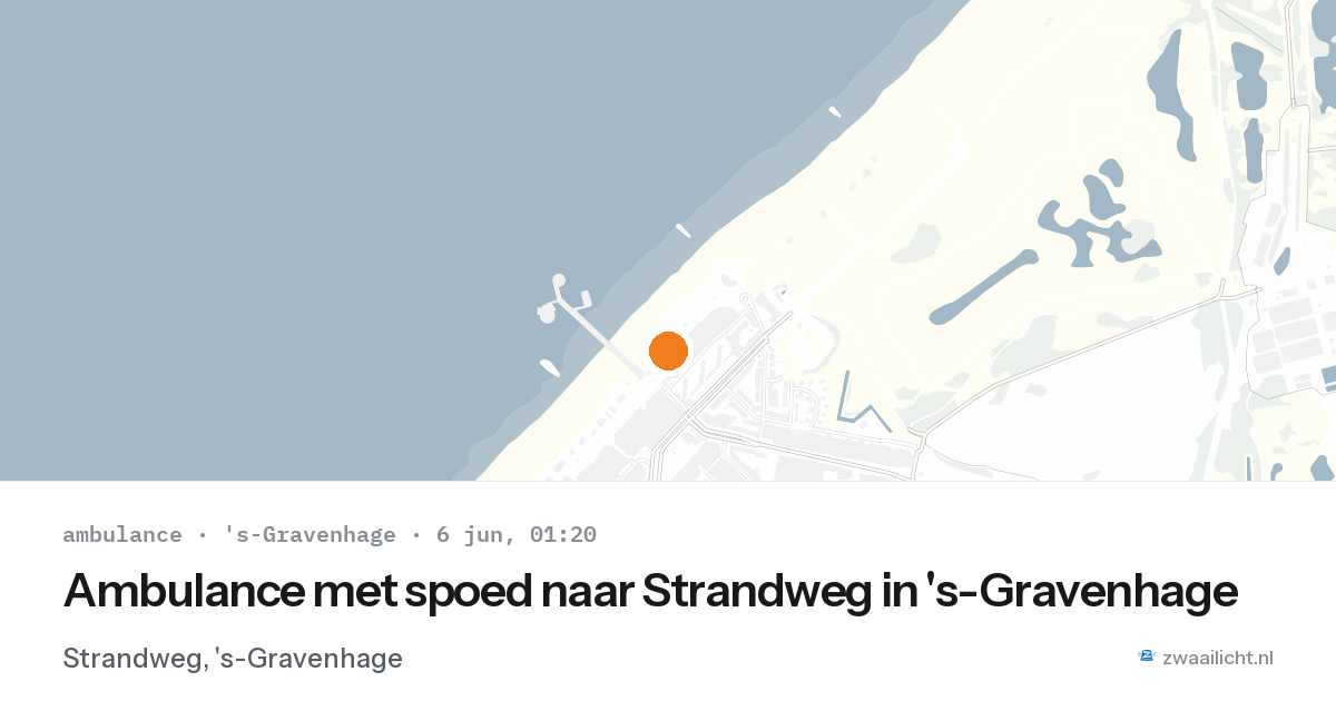 Ambulance met spoed naar Strandweg in 's-Gravenhage — 5 jun 2026