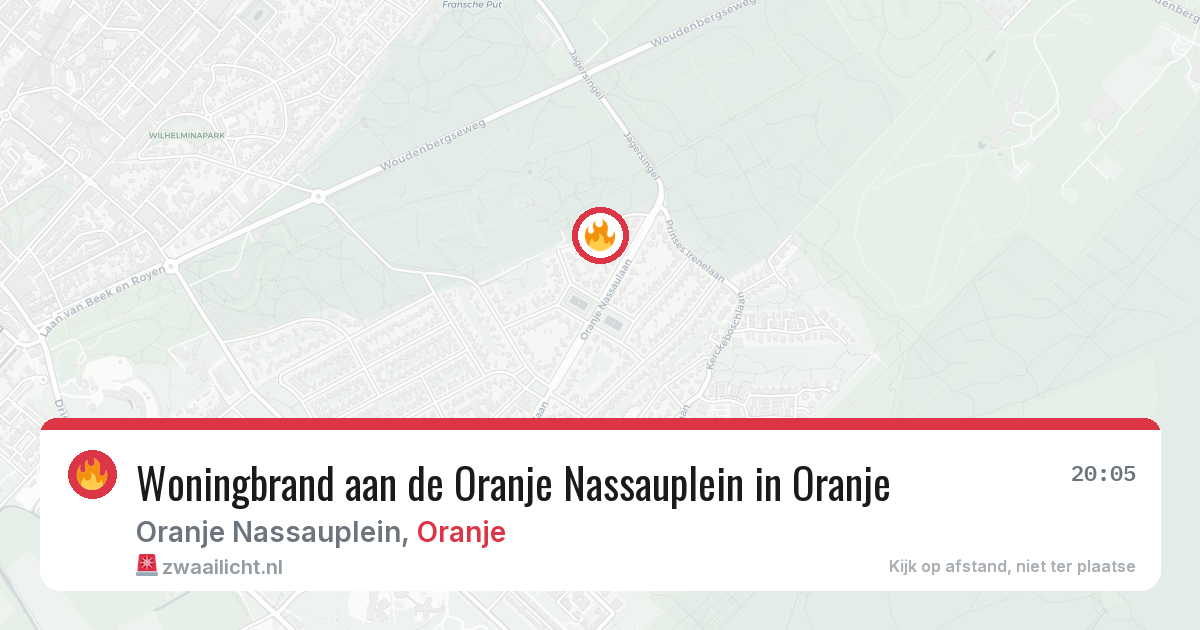Woningbrand aan de Oranje Nassauplein in Oranje — 23 apr 2026