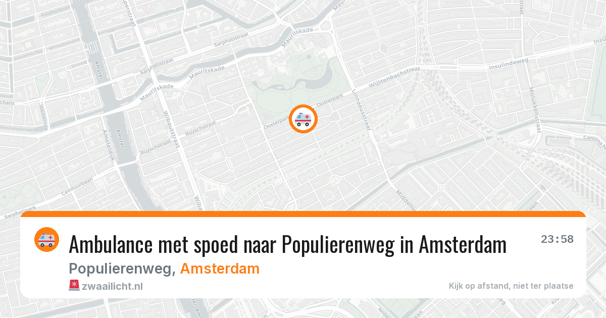 Ambulance met spoed naar Populierenweg in Amsterdam — 13 aug 2026