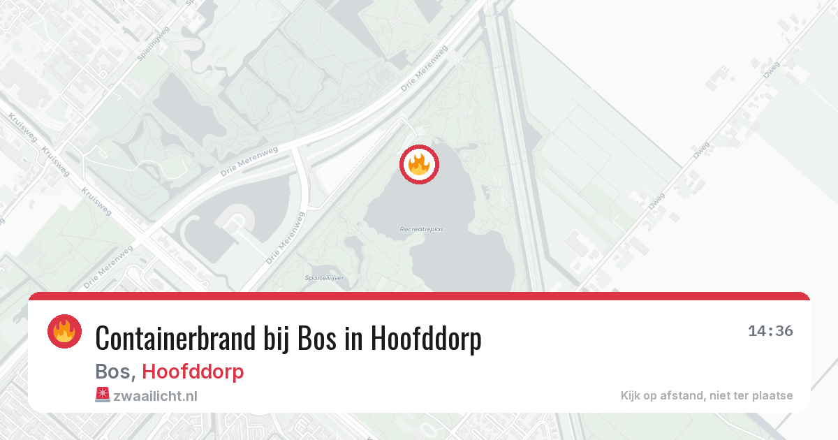 Containerbrand bij Bos in Hoofddorp — 17 jul 2026